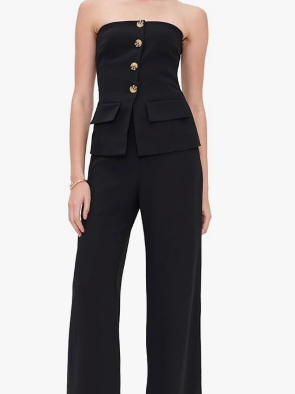 NWT (M) Amanda Uprichard Black Jumpsuit